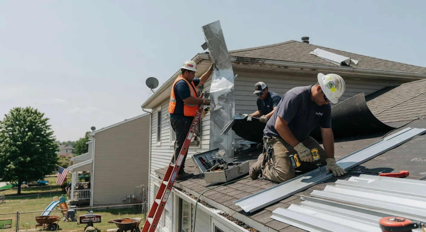 Storm Damage Metal Roof Repair in Erie, IL